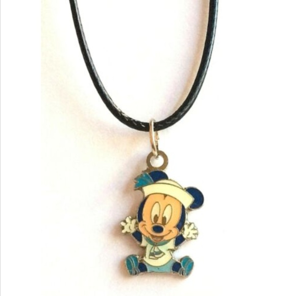 Disney | Jewelry | Silver Disney Baby Mickey Mouse Necklace Pendant ...
